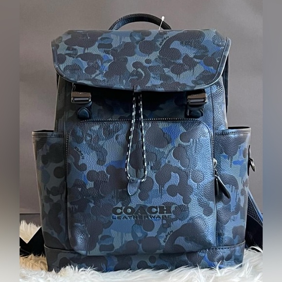 Coach Handbags - C5288 - Coach League Flap Backpack with Camo Print